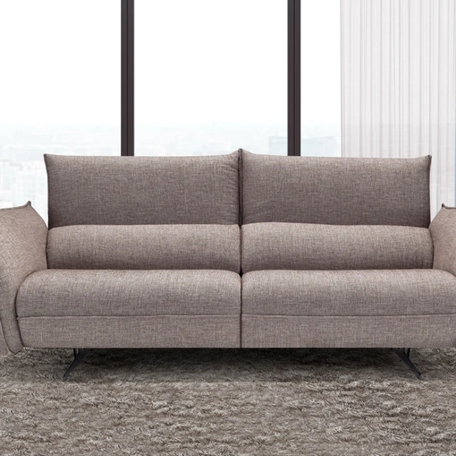 Divano lineare in tessuto con poggiatesta regolabili Blanco di Vis Comoda