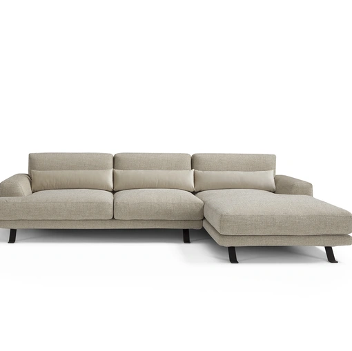 Divano in tessuto con penisola Camerini di Vis Comoda