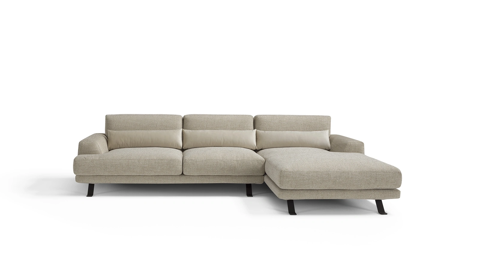 Divano in tessuto con penisola Camerini di Vis Comoda