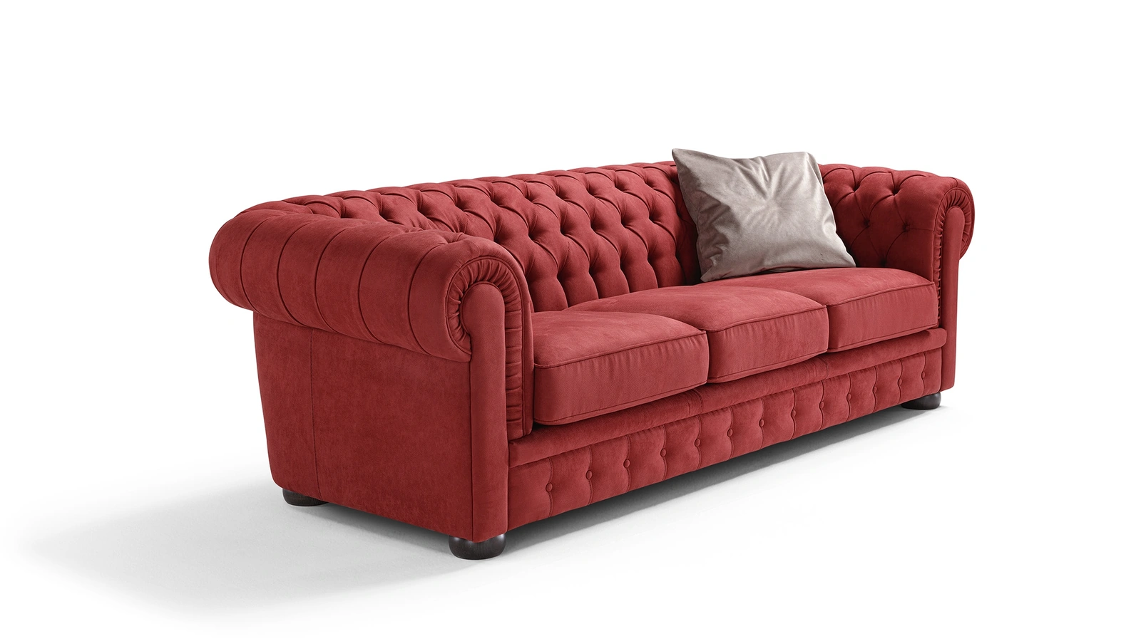 Divano lineare classico in pelle Clarisse di Vis Comoda