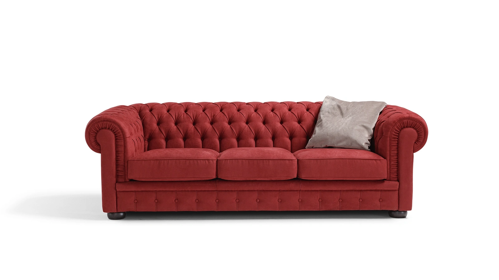 Divano lineare classico in pelle Clarisse di Vis Comoda