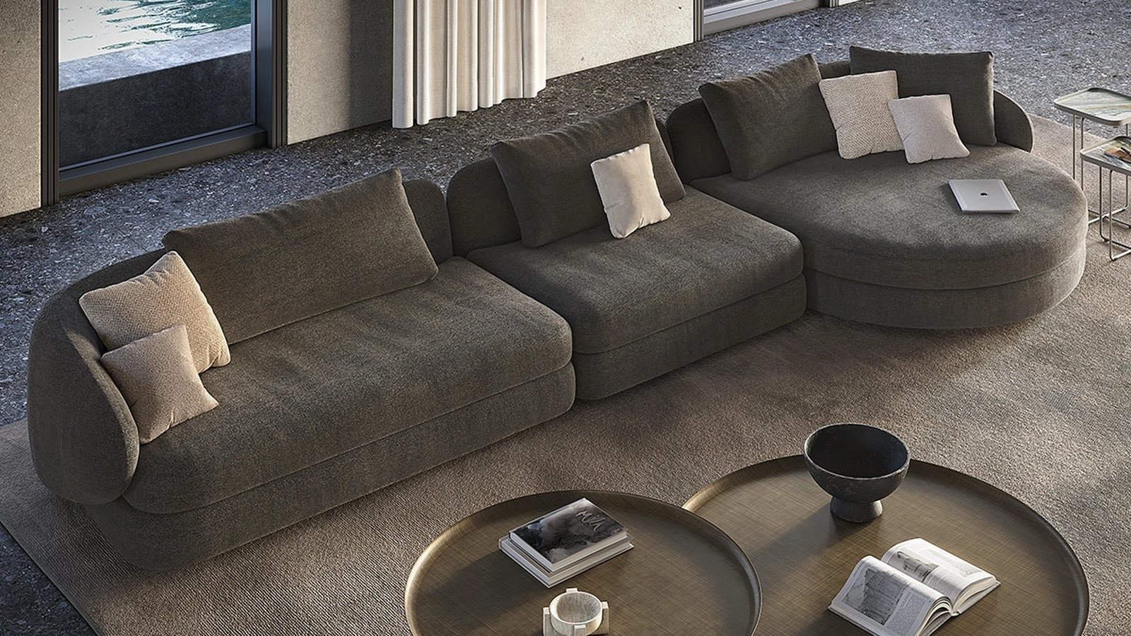 Divano con penisola Craig di Cattelan Italia