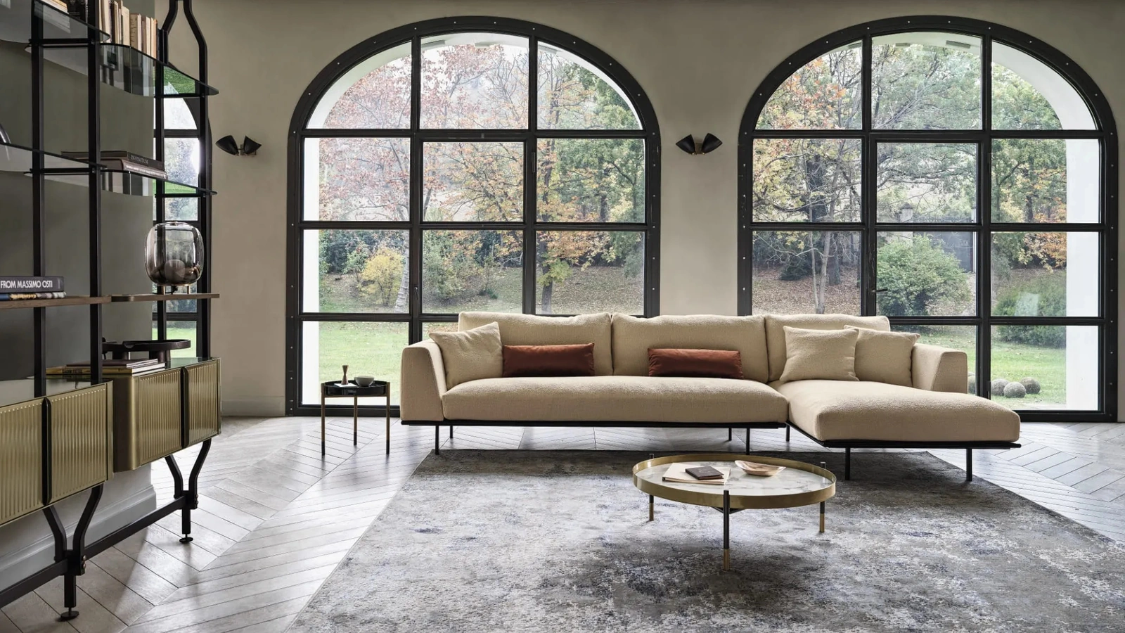 Divano con penisola Dakota di Bontempi