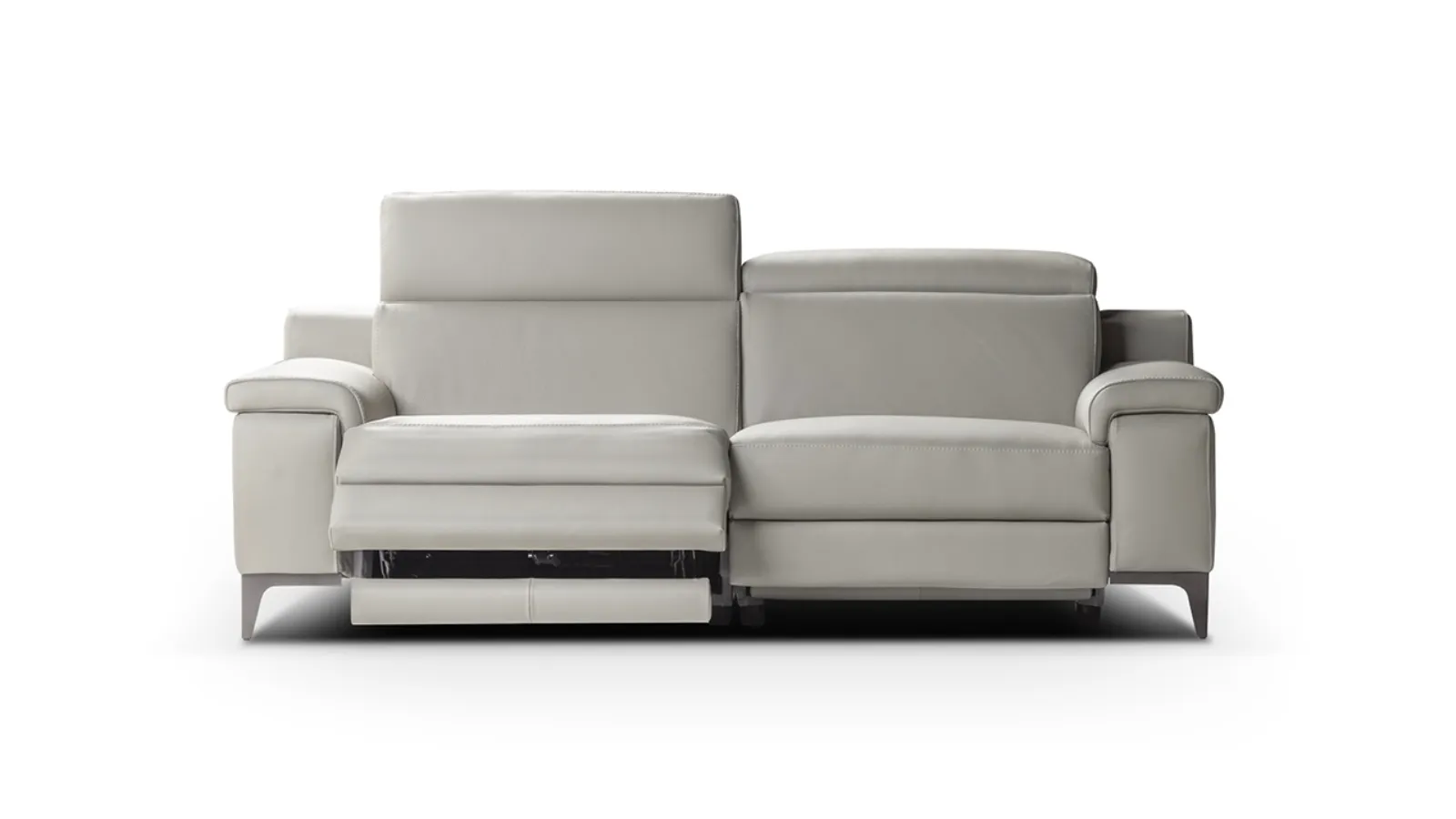 Divano lineare in pelle Lipari di Calia