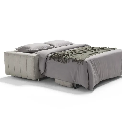 Divano letto lineare in tessuto Malena di Vis Comoda