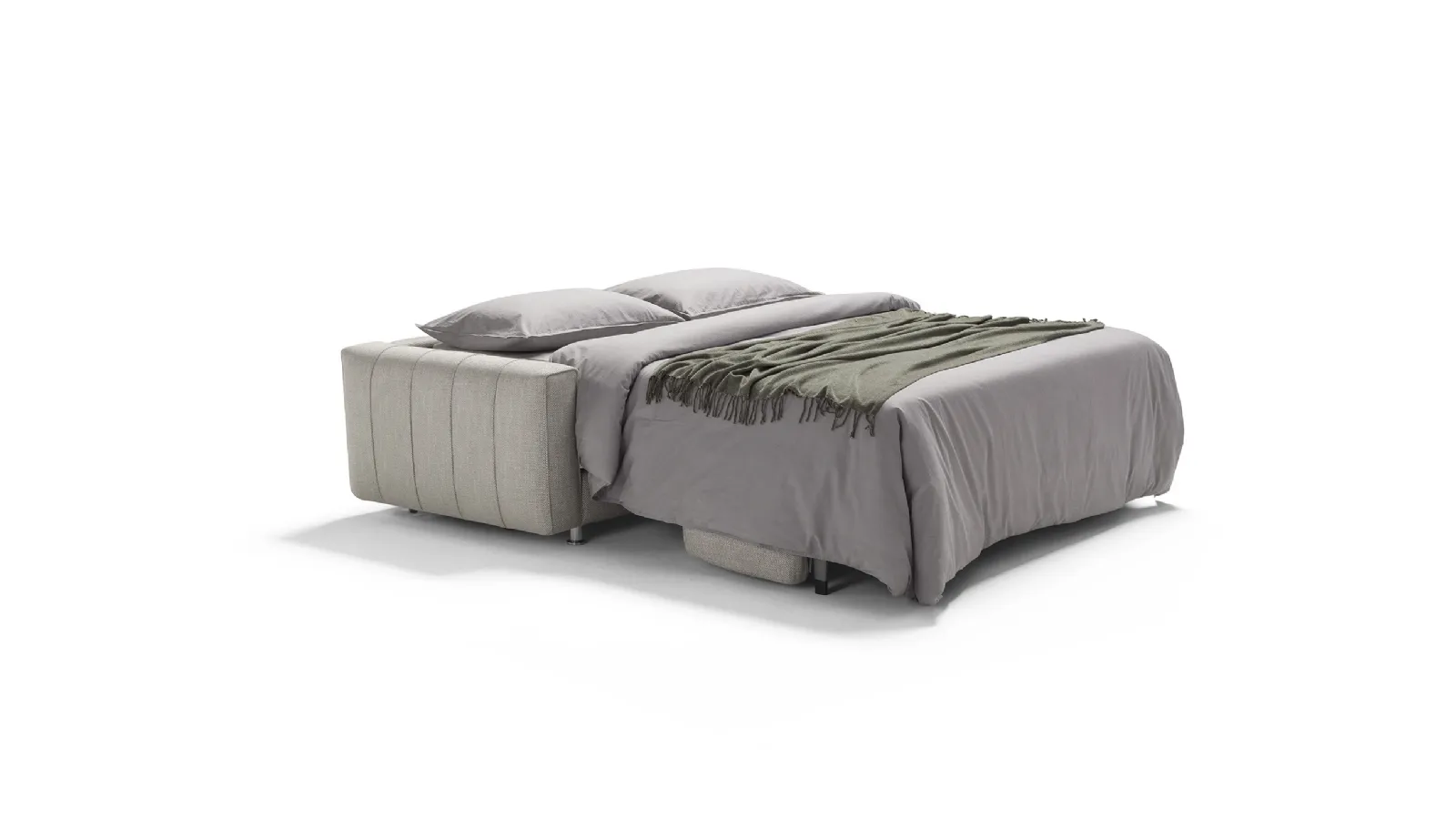 Divano letto lineare in tessuto Malena di Vis Comoda