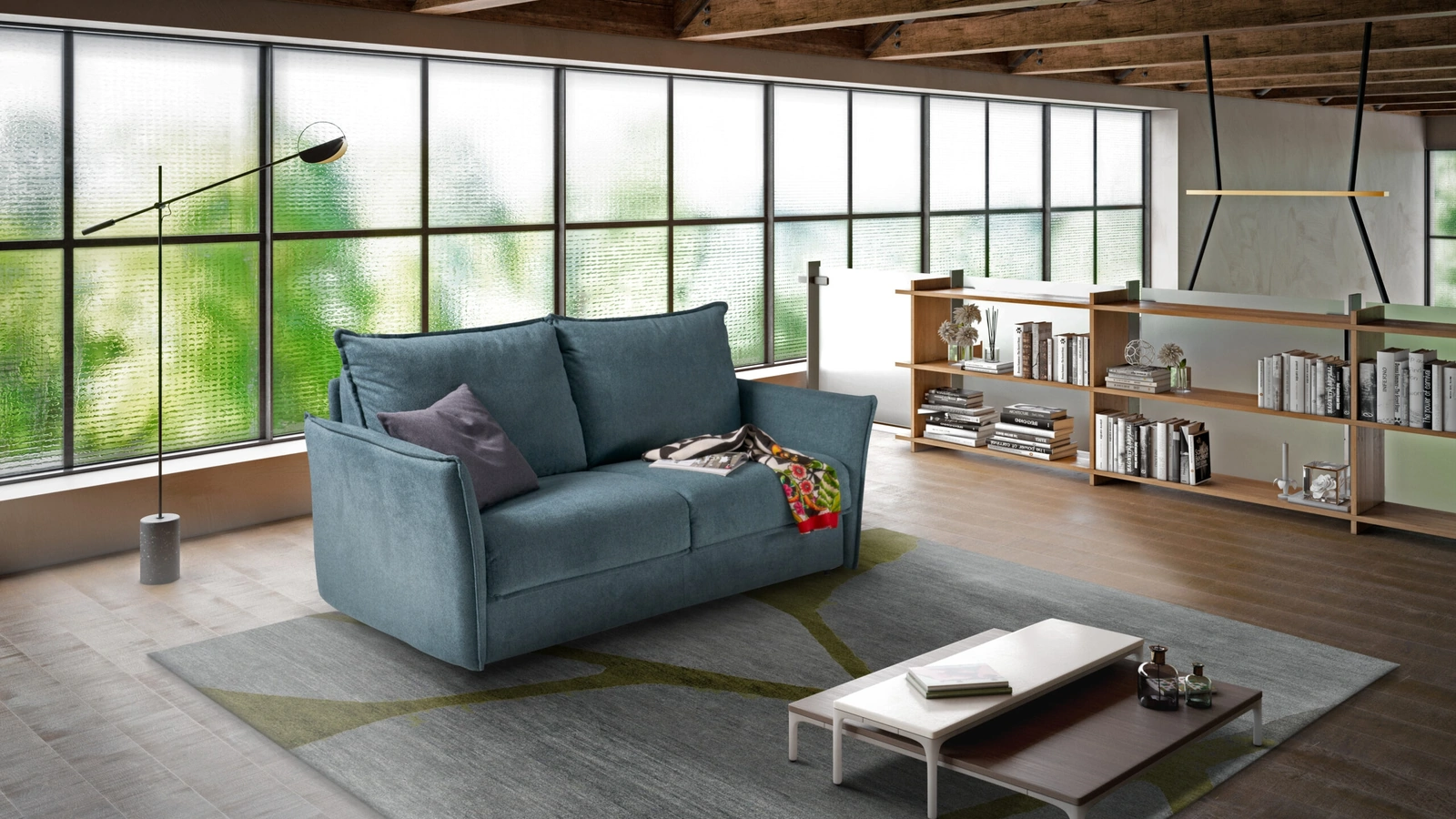 Divano Letto lineare in tessuto Mojito de Il Benessere