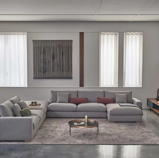 Divano ad angolo con penisola Sunset di Bontempi