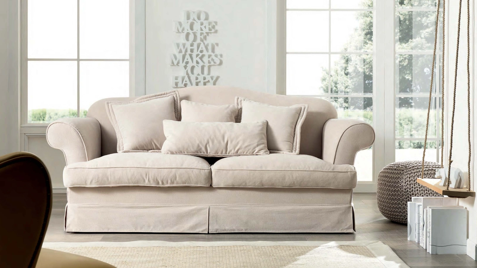 Divano lineare Tulipano di TreCi Salotti