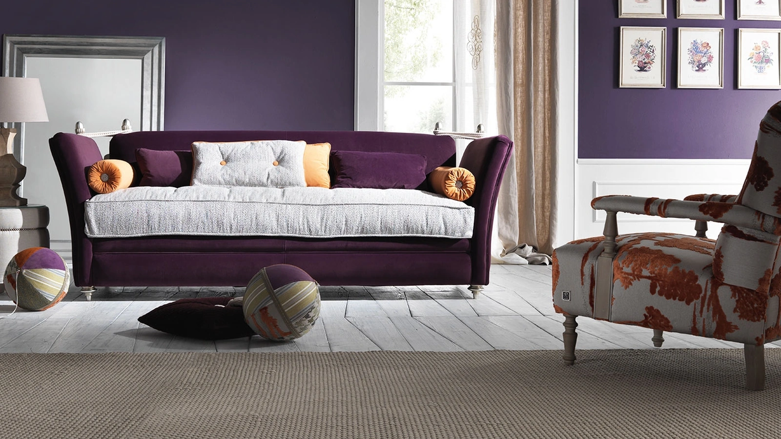 Divano lineare Vaniglia di TreCi Salotti