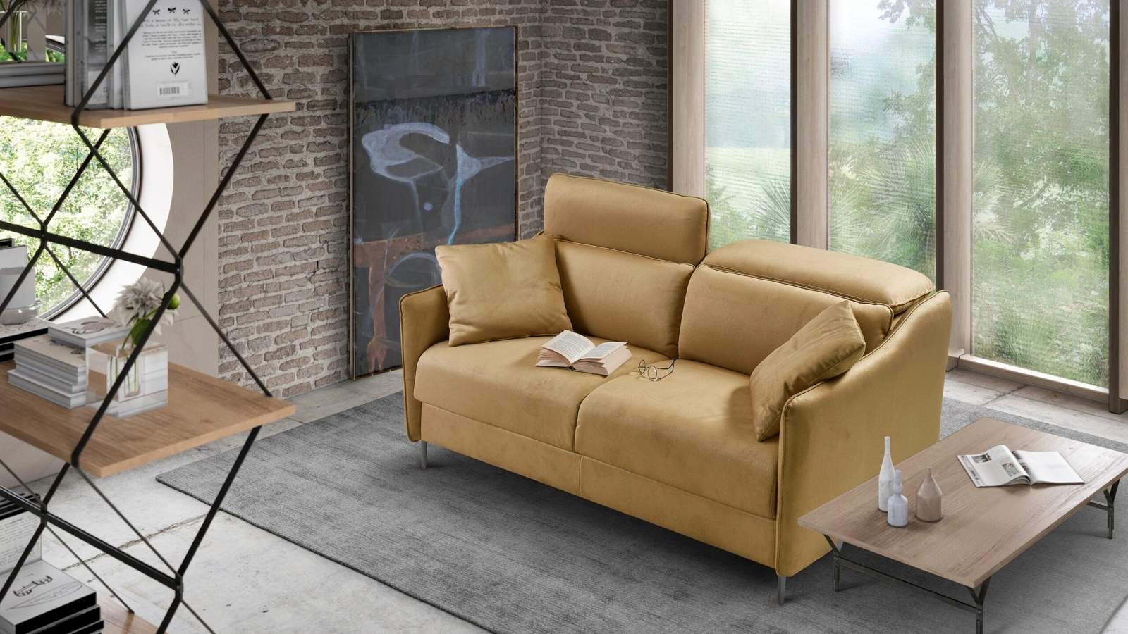 Divano Letto in tessuto Winston de Il Benessere