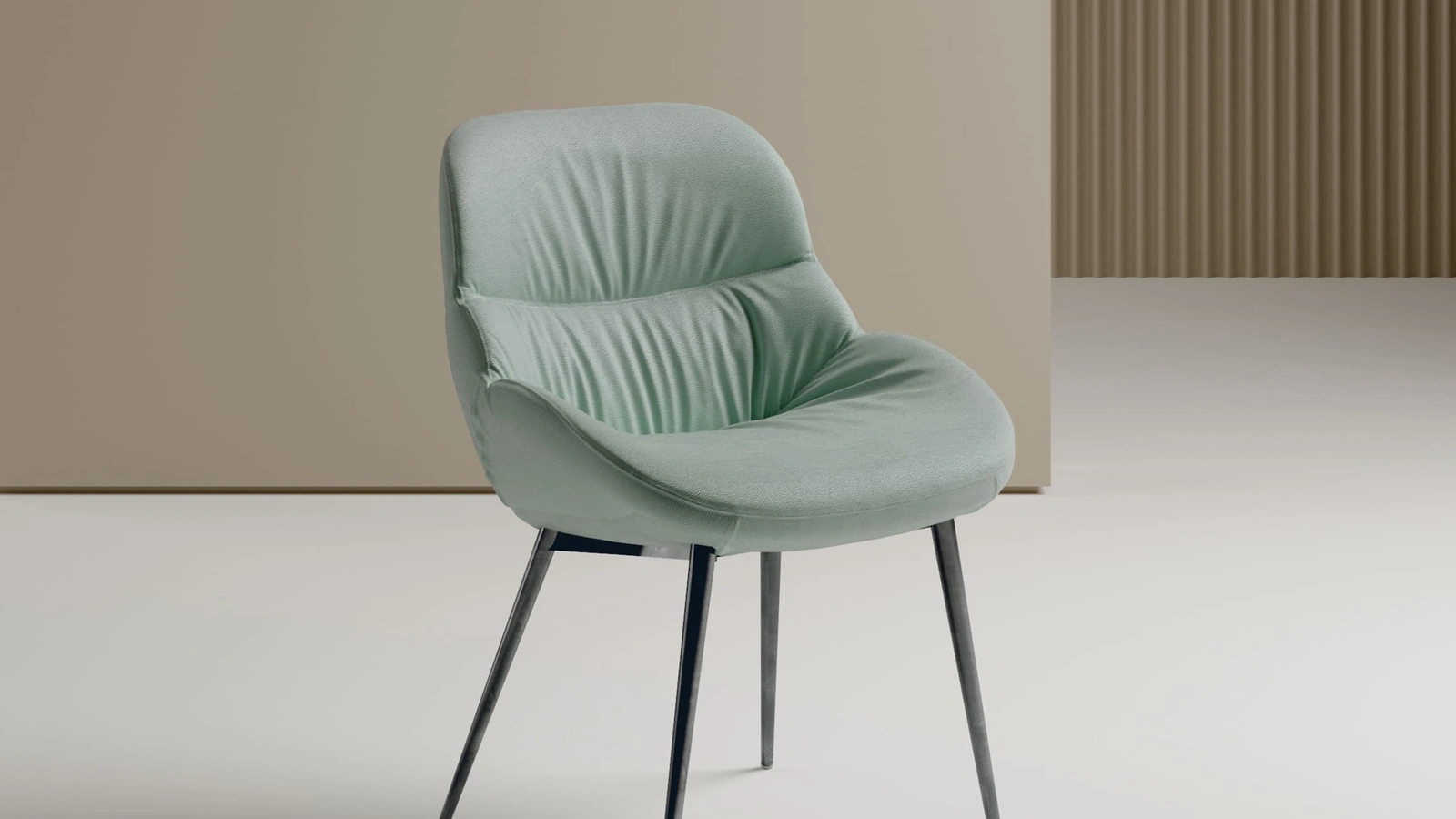 Sedia Amelie in tessuto imbottito di Bontempi