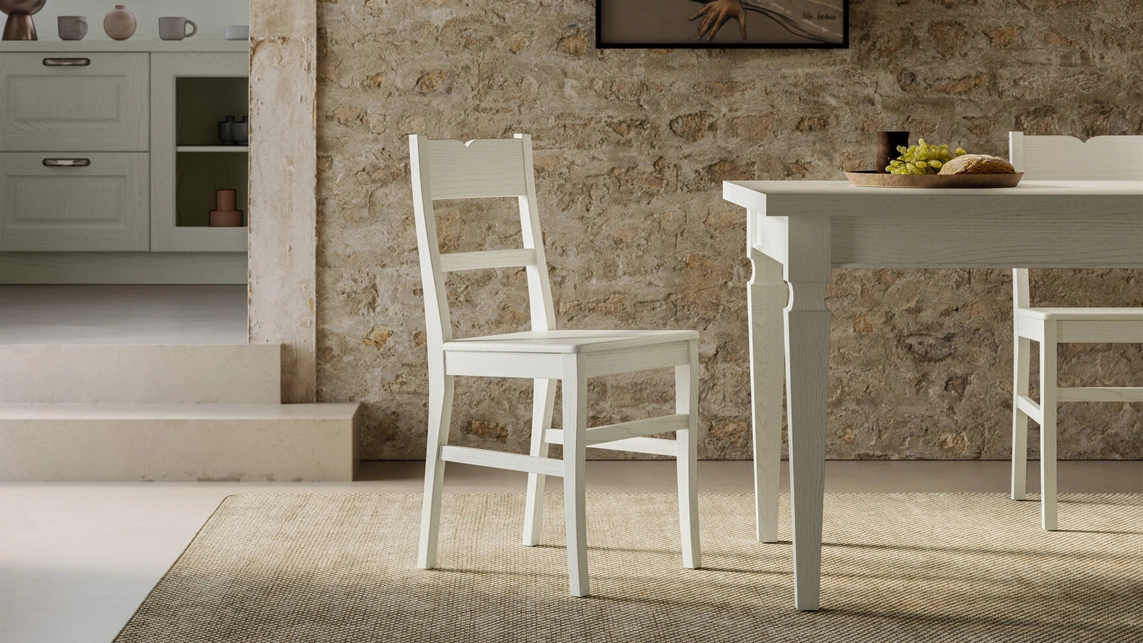 Sedia Flora in legno massello laccato di Arredo3