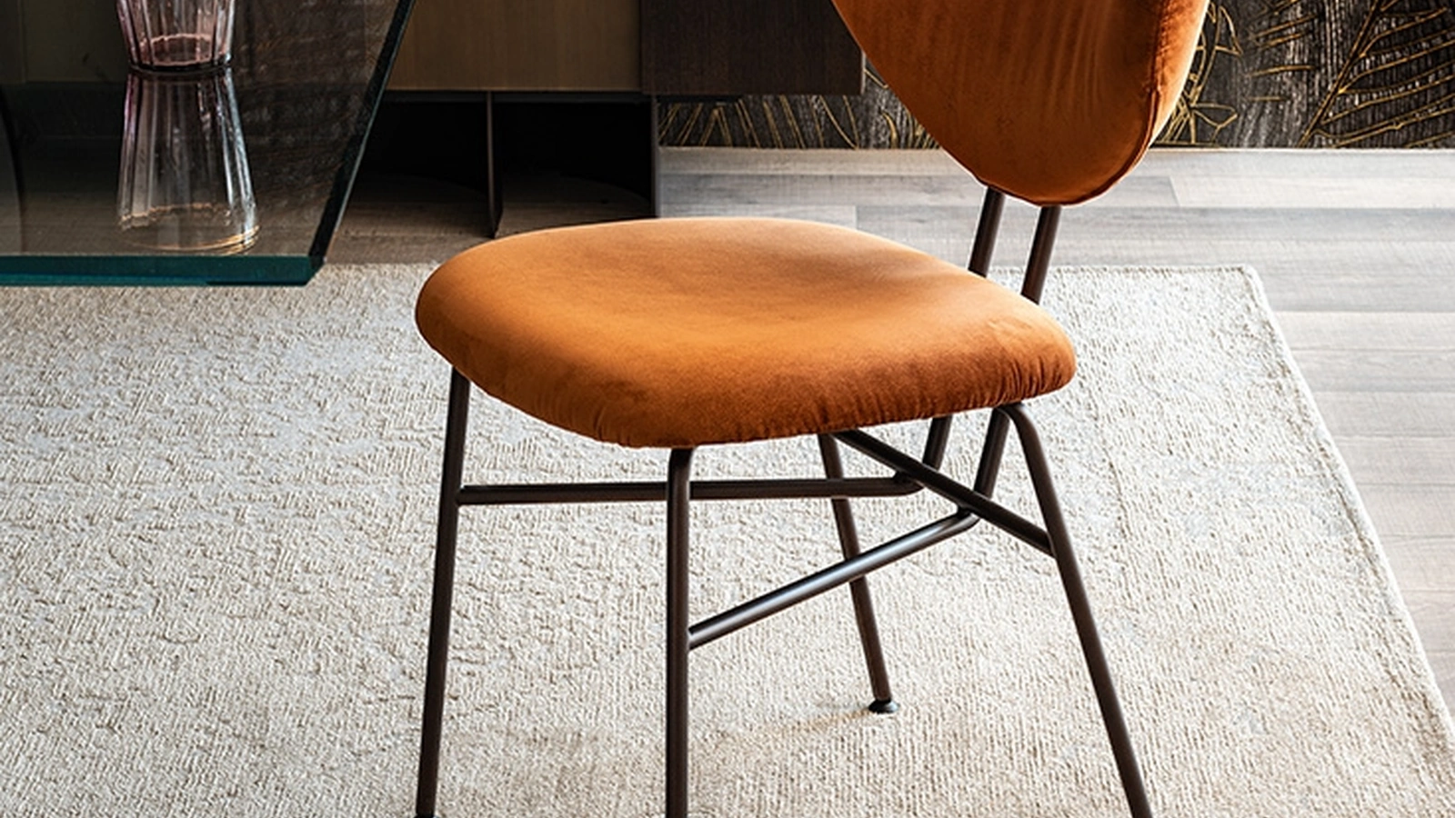 Sedia Chloe in velluto di Cattelan Italia