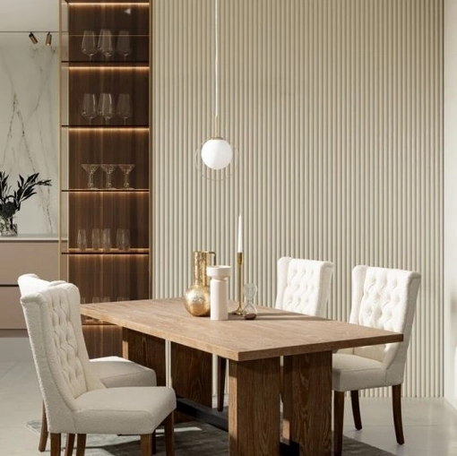 Sedia Columbia rivestita in tessuto di Bizzotto