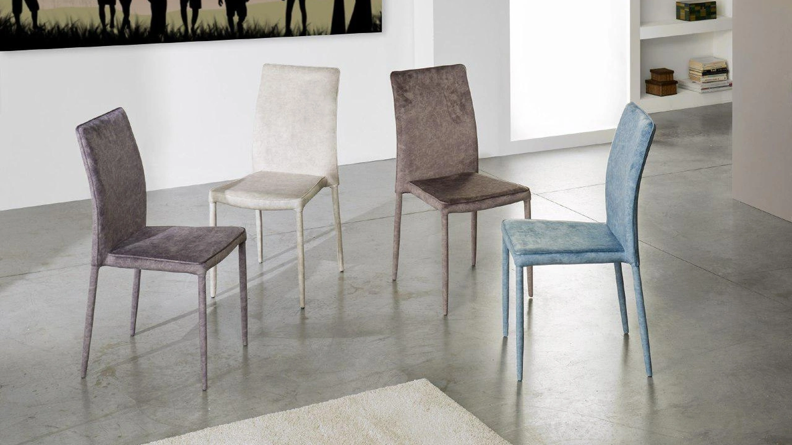 Sedia Ella completamente rivestita in velluto di Gipi Le Sedie