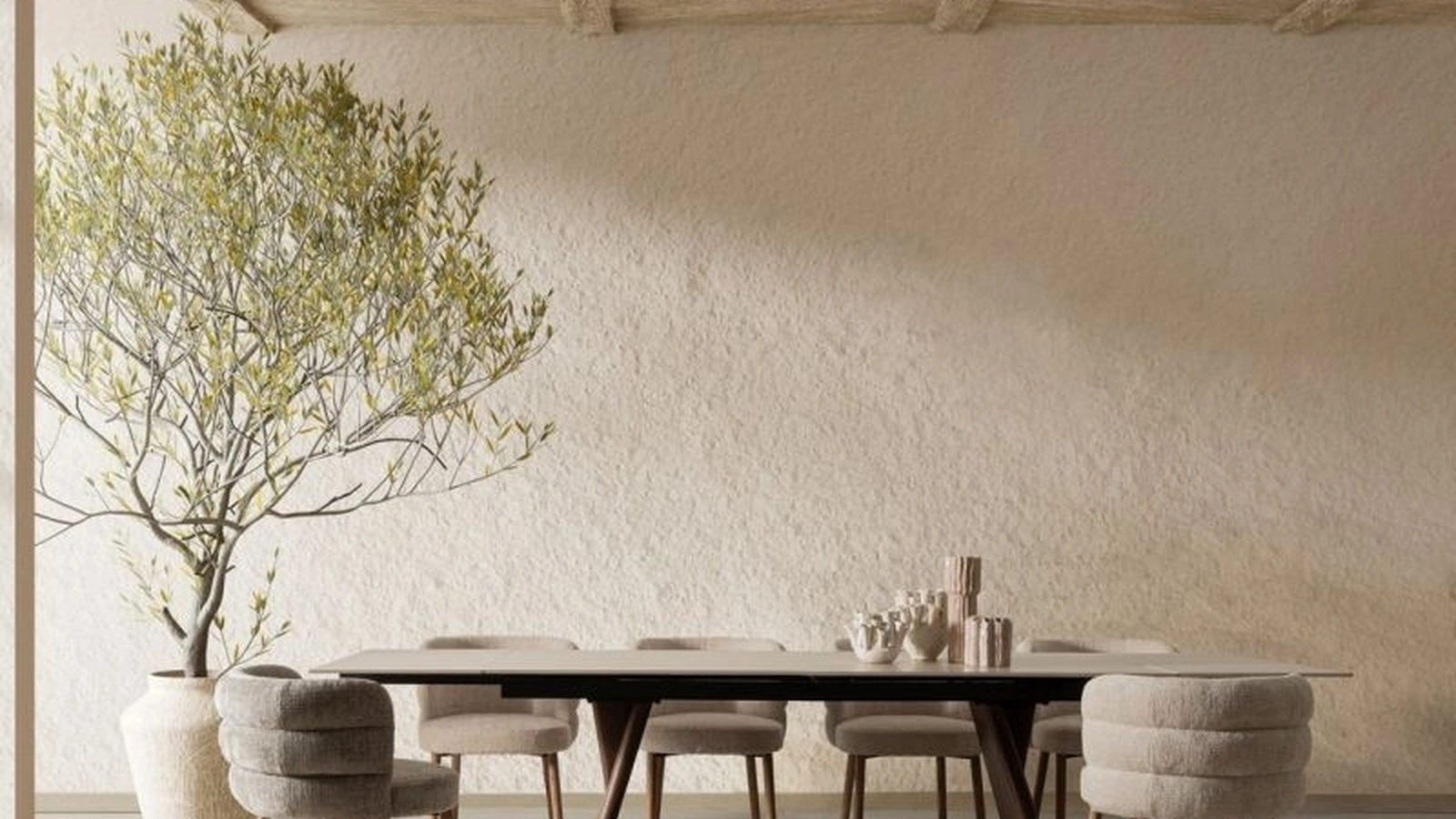 Sedia Ilma in tessuto imbottito di Bizzotto