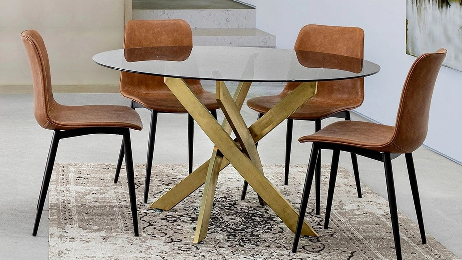 Sedia Kyra rivestita in ecopelle di Bizzotto