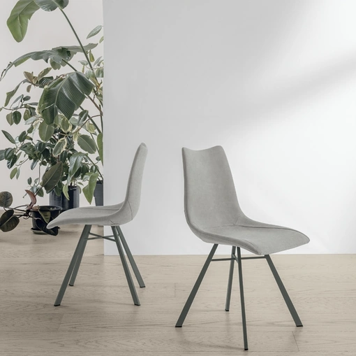 Sedia Maiorca in morbida microfibra effetto velluto di Target Point