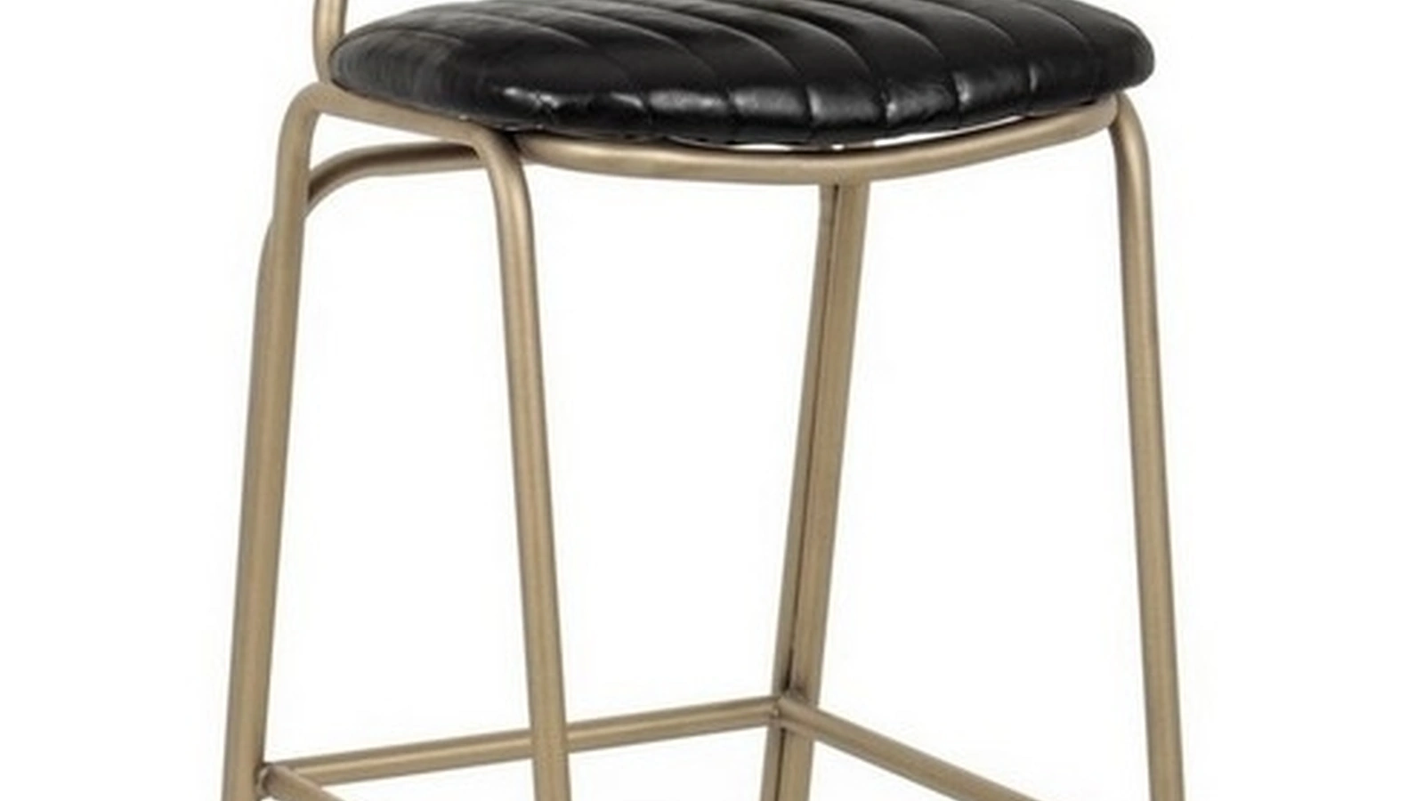 Sgabello Addy in ecopelle nero di Bizzotto