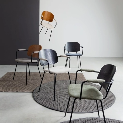 Sedia in legno con braccioli Sienna di Bizzotto