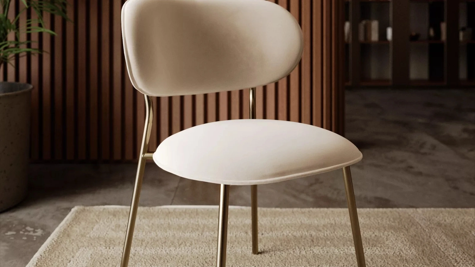 Sedia Sienna in tessuto imbottito di Bontempi