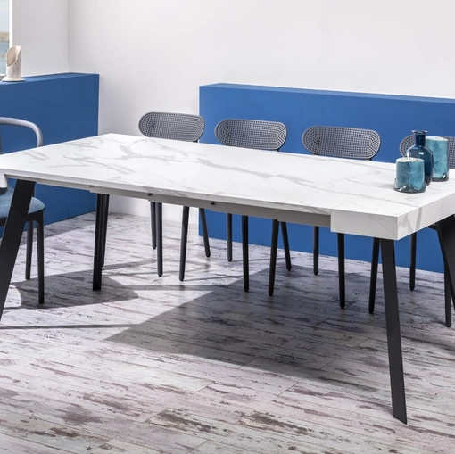 Consolle allungabile aperta Bridge in laminato di Gipi Le Sedie