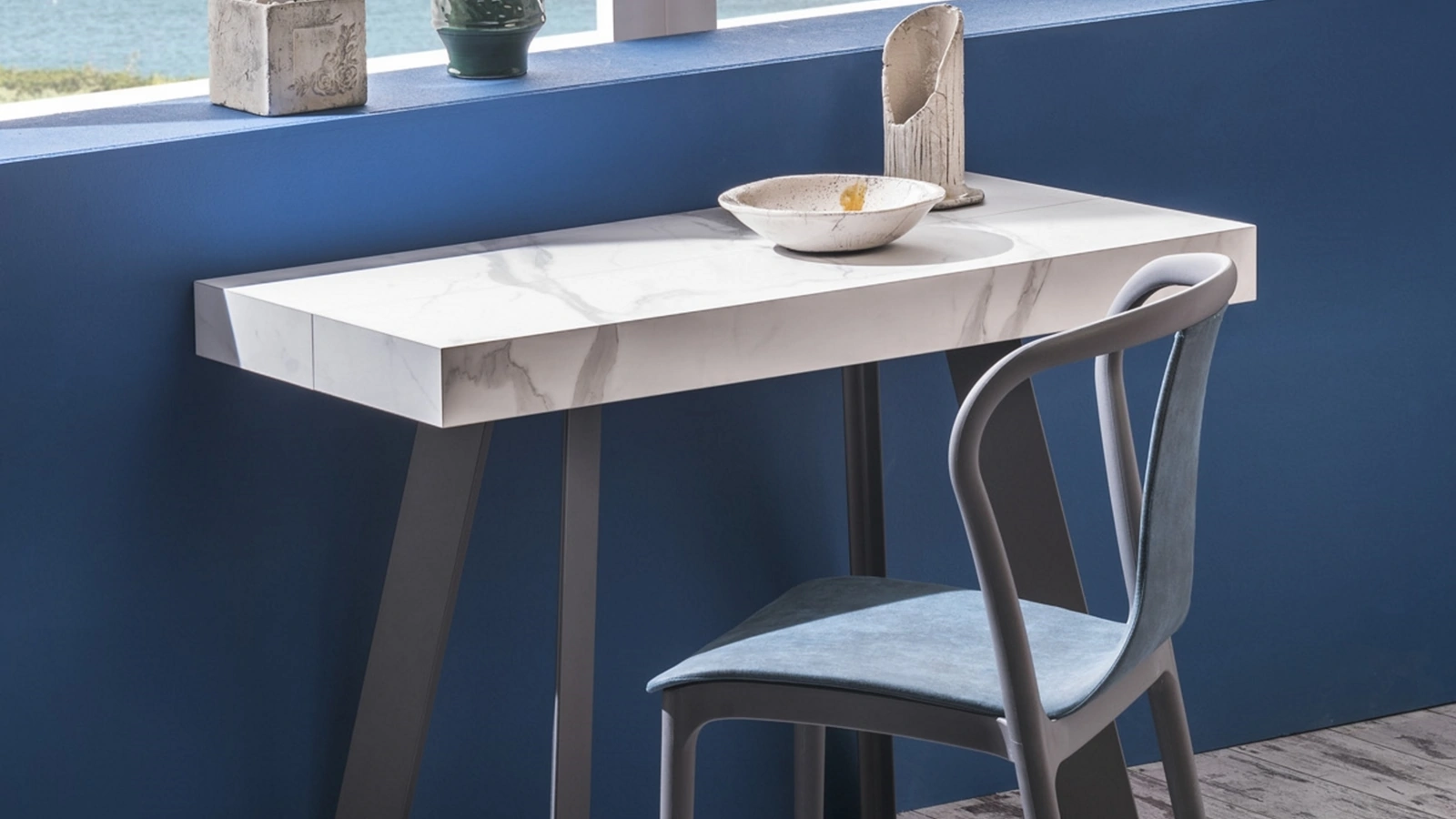 Consolle allungabile chiusa Bridge in laminato di Gipi Le Sedie