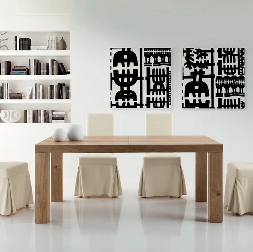 Tavolo allungabile Bridge Maxi in legno impiallacciato di Gipi Le Sedie