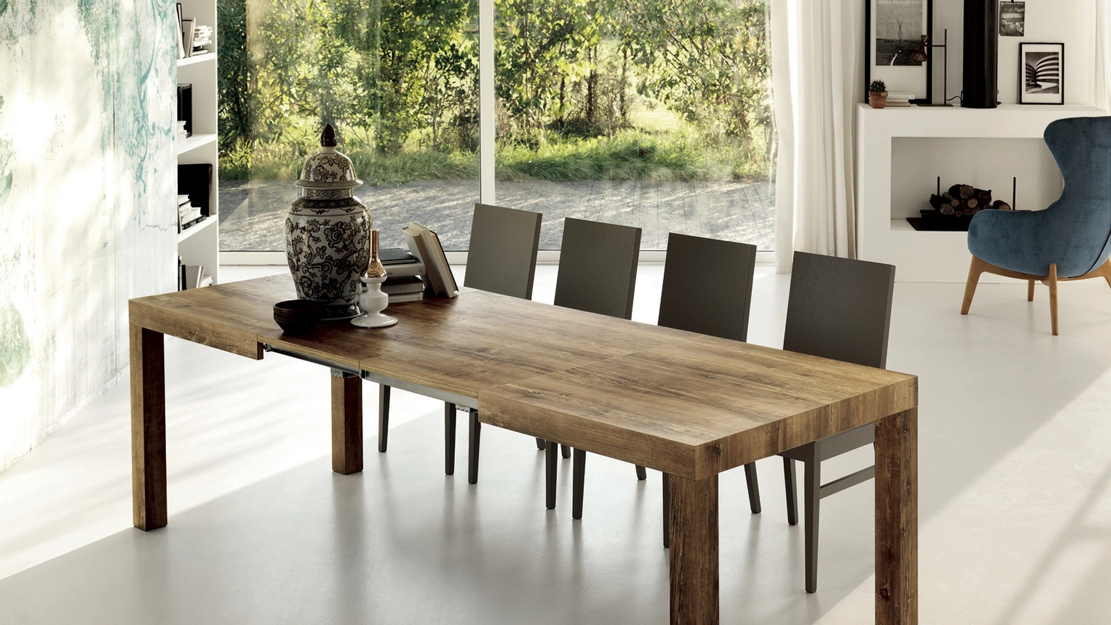 Tavolo allungabile Bridge rettangolare in legno di Gipi Le Sedie