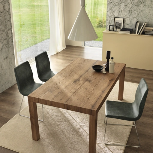 Tavolo Pegaso in impiallacciato di rovere spaccato di Gipi Le Sedie