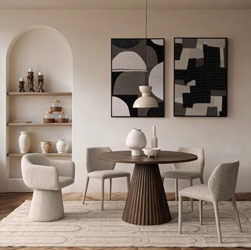 Tavolo rotondo in legno Orissa di Bizzotto