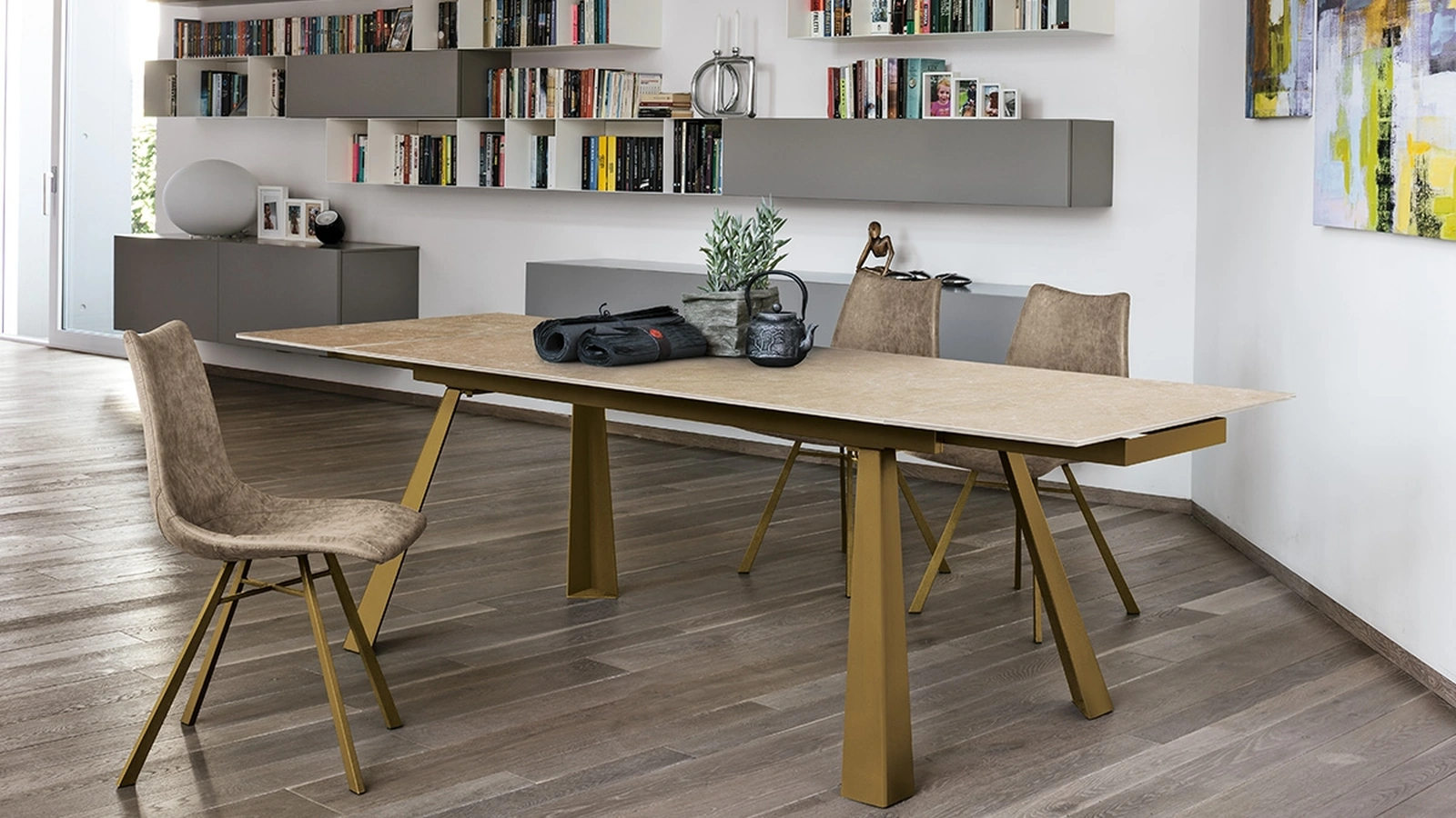 Tavolo allungabile Ponente in gres porcellanato di Target Point