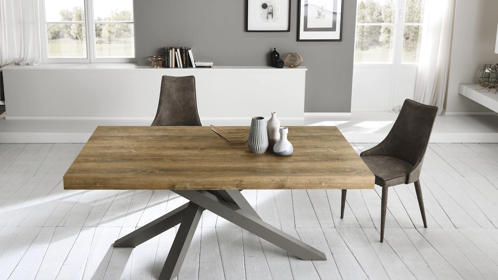 Tavolo allungabile Quark 180 28 di Gipi Le Sedie