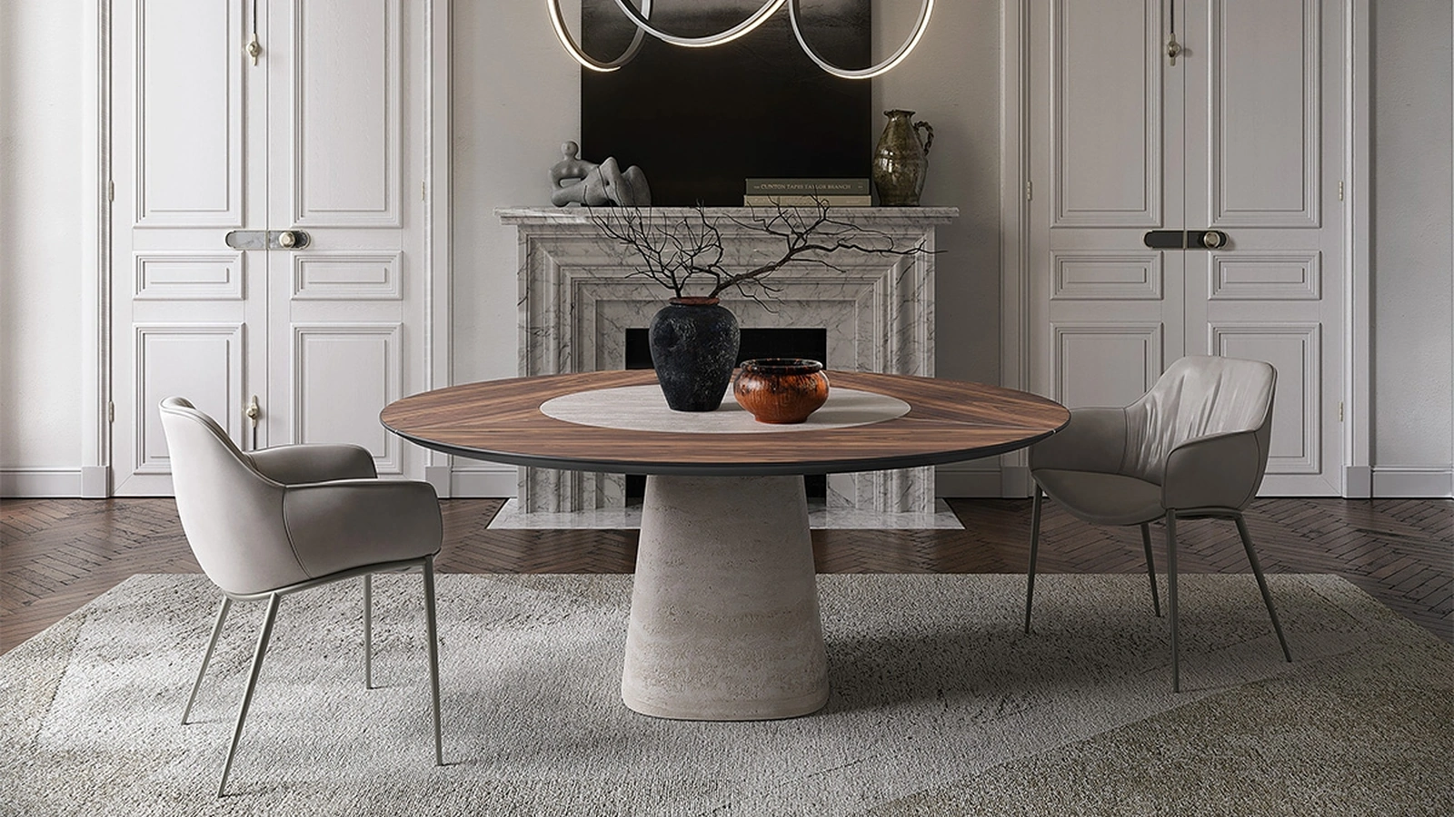 Tavolo Rado Ker-Wood Round di Cattelan Italia