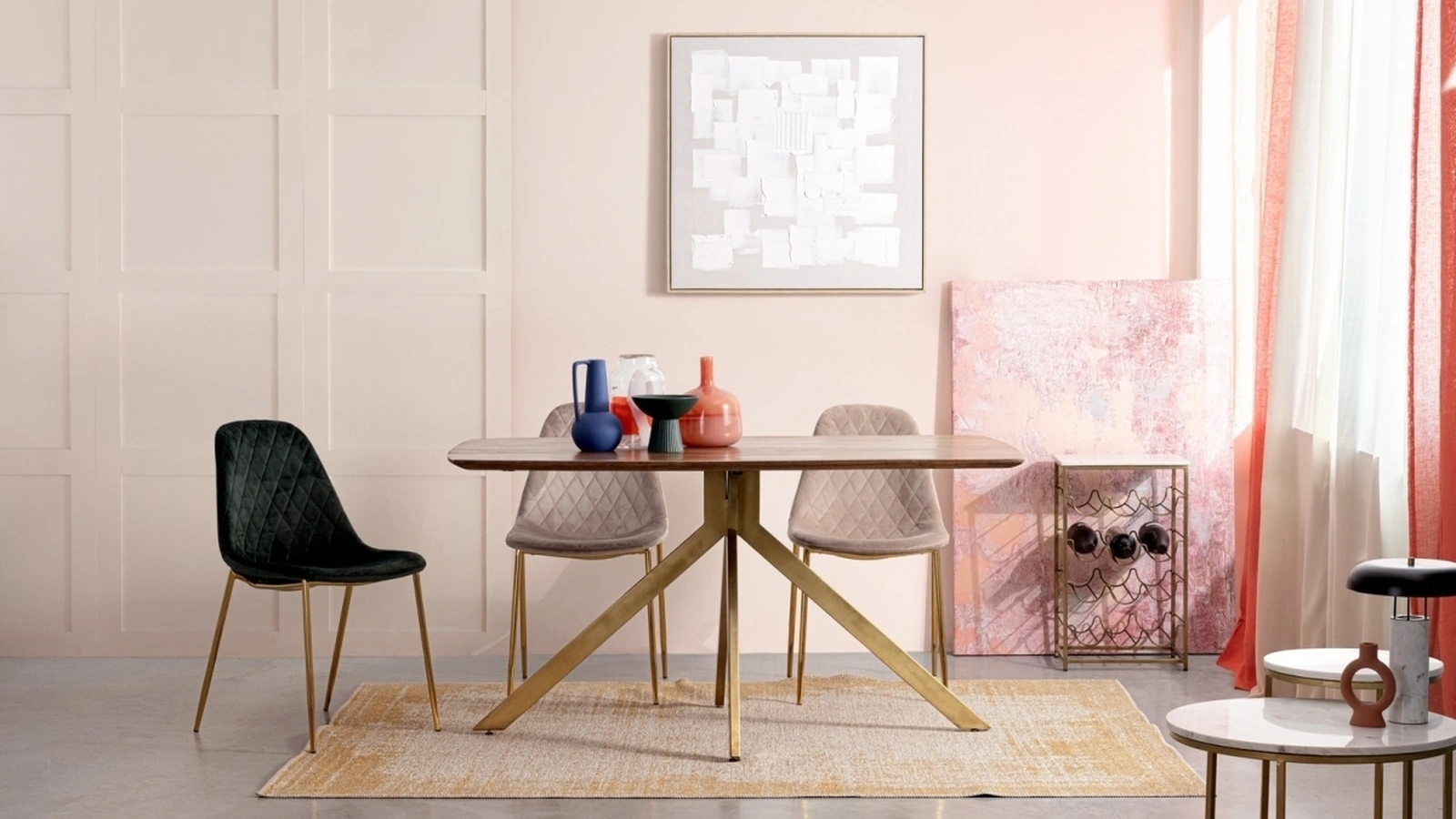 Tavolo in legno e acciaio Sherman di Bizzotto