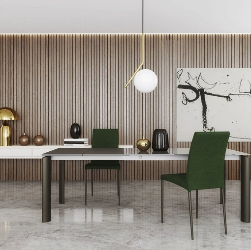 Tavolo allungabile Circle in vetro laccato di Zamagna