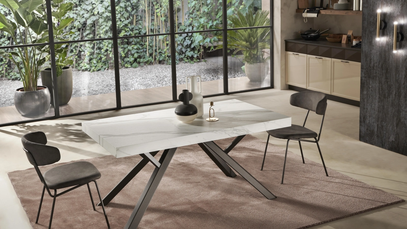 Tavolo allungabile York One in laminato di Gipi Le Sedie