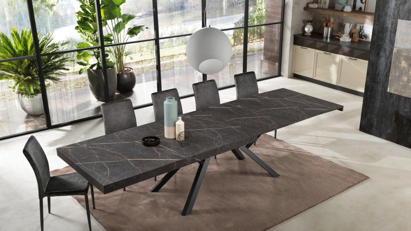 Tavolo allungabile York One in laminato di Gipi Le Sedie