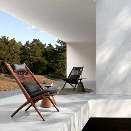 Poltroncina e Tavolino Aloha in tessuto e alluminio di Bizzotto