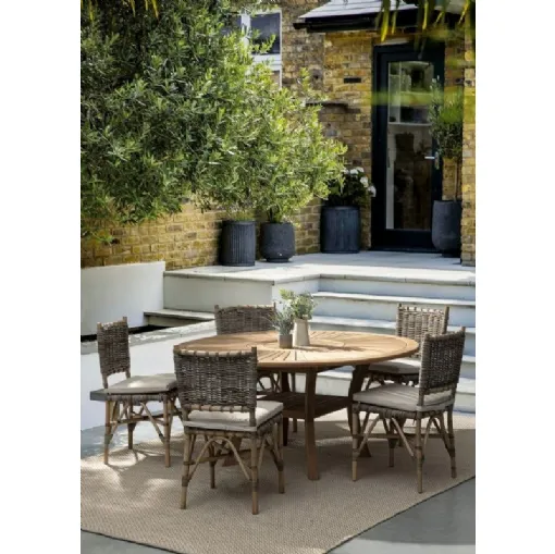 Tavolo rotondo in teak Maryland di Bizzotto