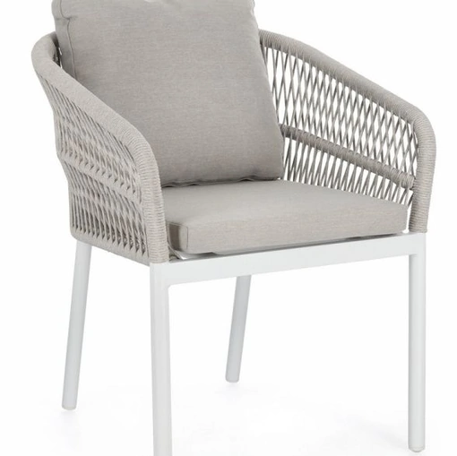 Sedia impilabile Galdana in corda e alluminio di Bizzotto