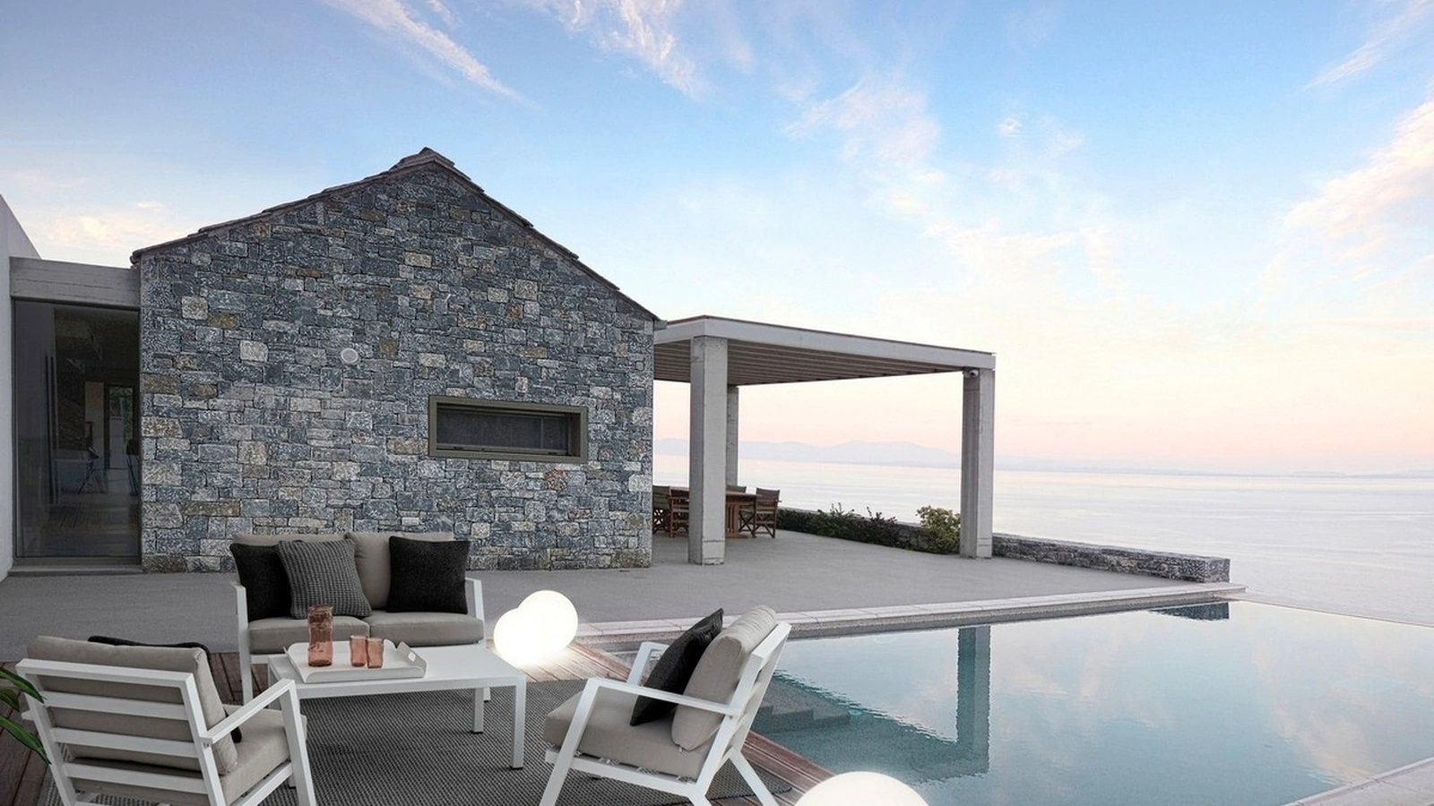 Arredo da esterno in alluminio e tessuto Harley di Bizzotto