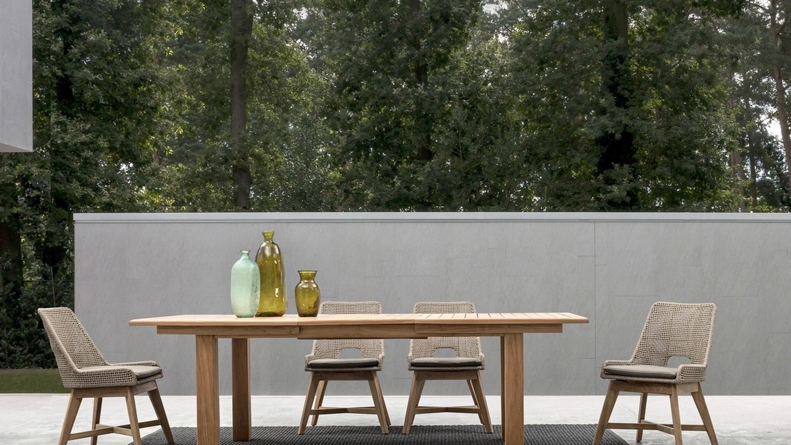 Sedia in corda nautica e teak Hesperia di Bizzotto