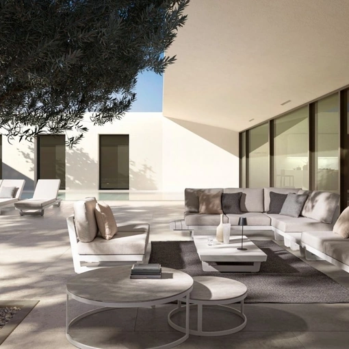 Arredo da esterno Infinity in alluminio e tessuto di Bizzotto