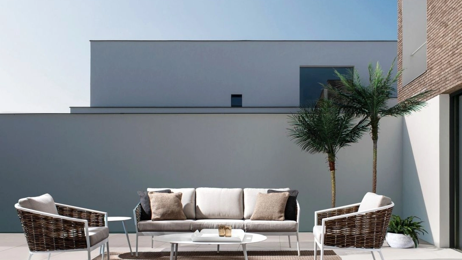 Maribela Arredo da esterno in tessuto, fibra sintetica e alluminio Maribela di Bizzotto