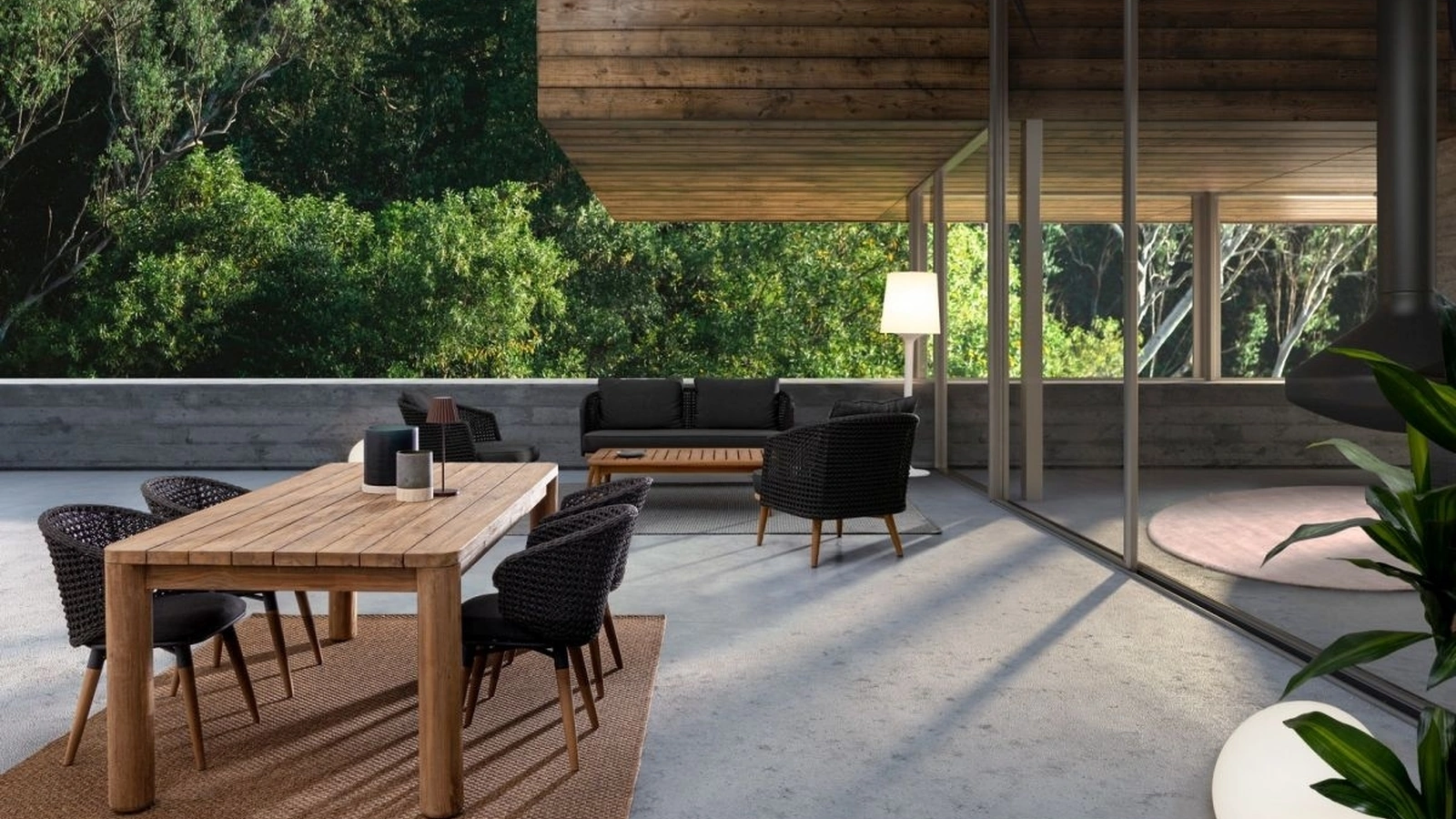 Tavolo Maverick in teak riciclato di Bizzotto