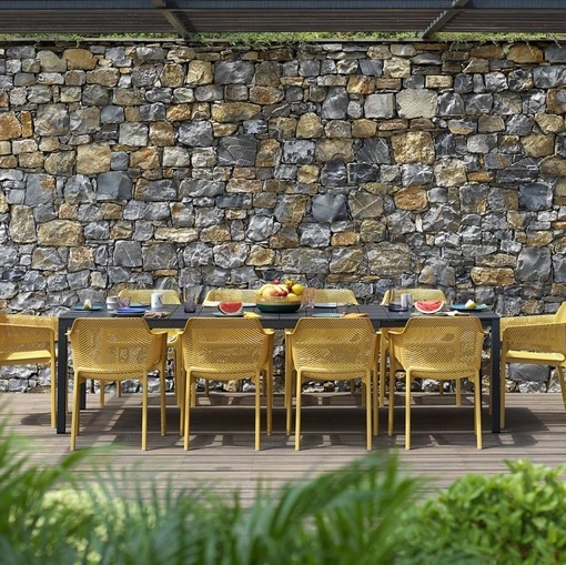 Sedia per esterni impilabile Net di Nardi