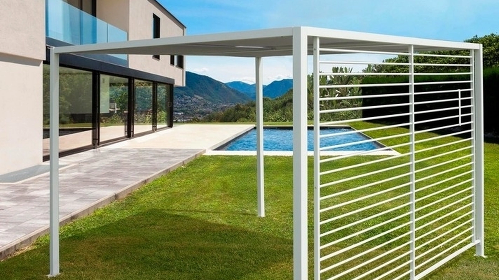 Gazebo in alluminio bianco Noah di Bizzotto