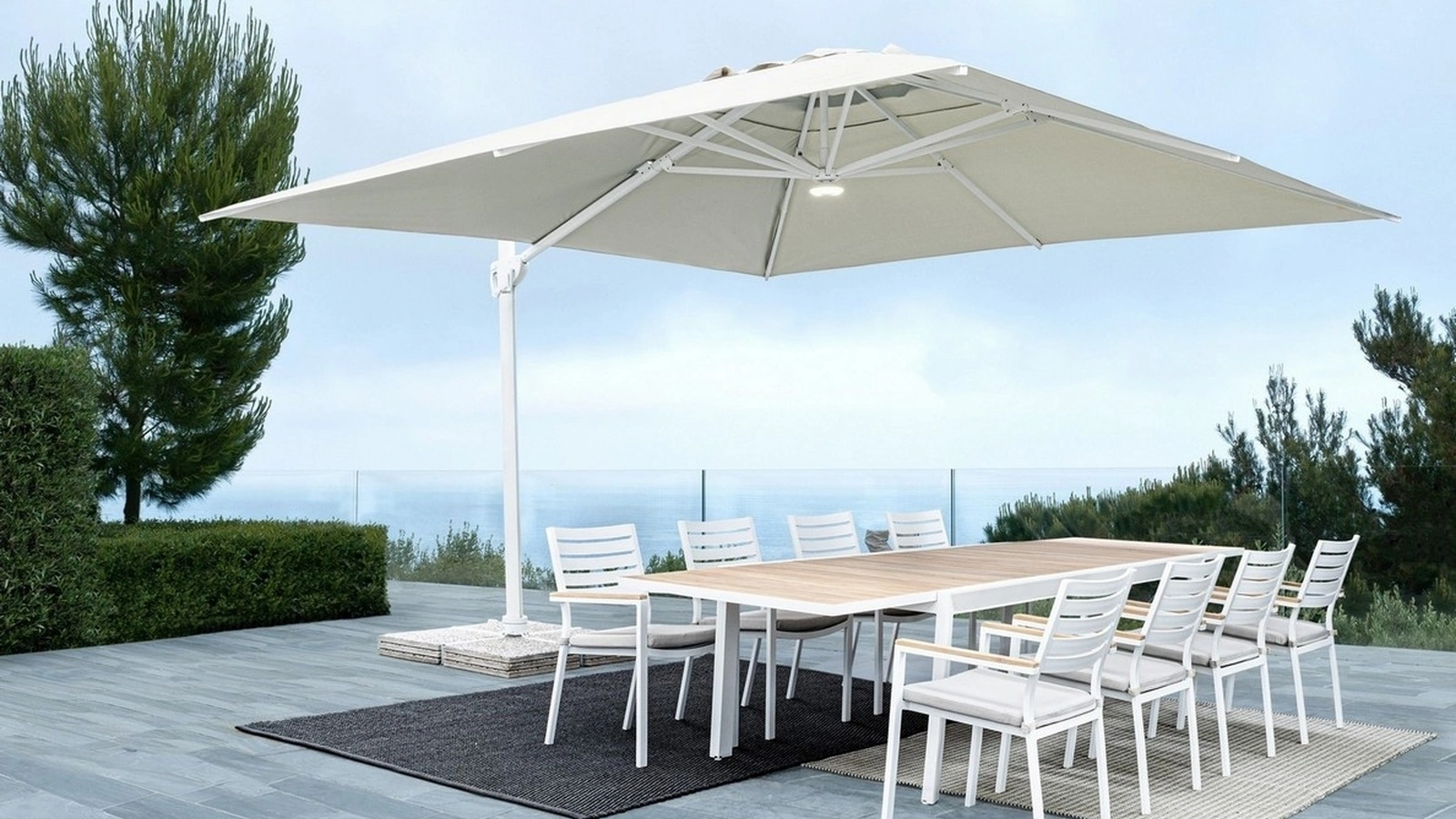 Ombrellone con braccio in alluminio Eden di Bizzotto